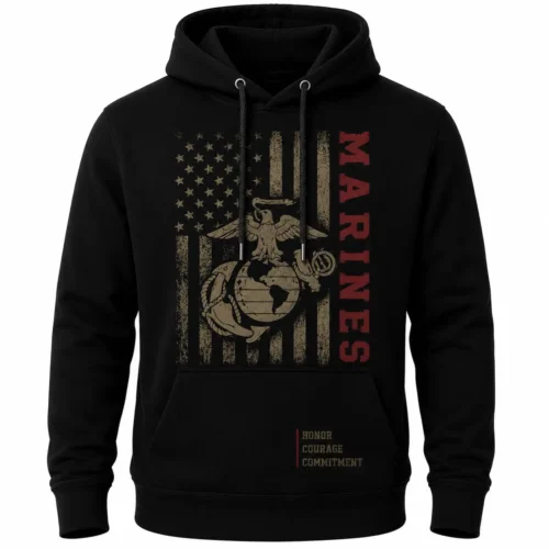 American Flag Marines Hoodie