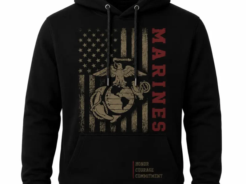 American Flag Marines Hoodie
